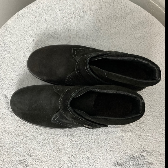 Jomos JoTex Women’s Booties Black Suede Nubuck Genuine Leather Sz 10W - Picture 3 of 15